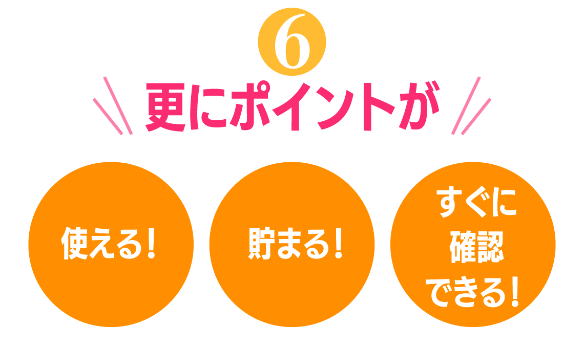 Step6 更にポイントが貯まる!使える!